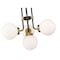 Z-Lite Parsons 4 Light Chandelier, Matte Black, Olde Brass & Opal 477-4MB-OBR - alternate 6